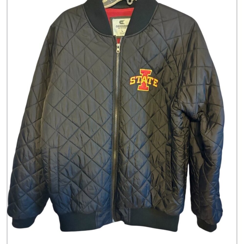 Vintage Colosseum Iowa State University Men"s Sports Zip Lined Jacket Size large - Picture 3 of 7